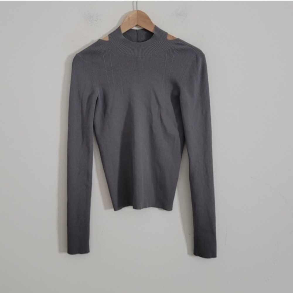 Helmut Lang Gray Turtleneck Sweater